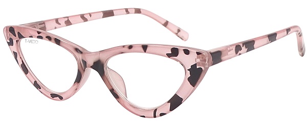 OCCHIALE PREMONTATO DA LETTURA T-VEDO CAT EYES MACULATO ROSA+1